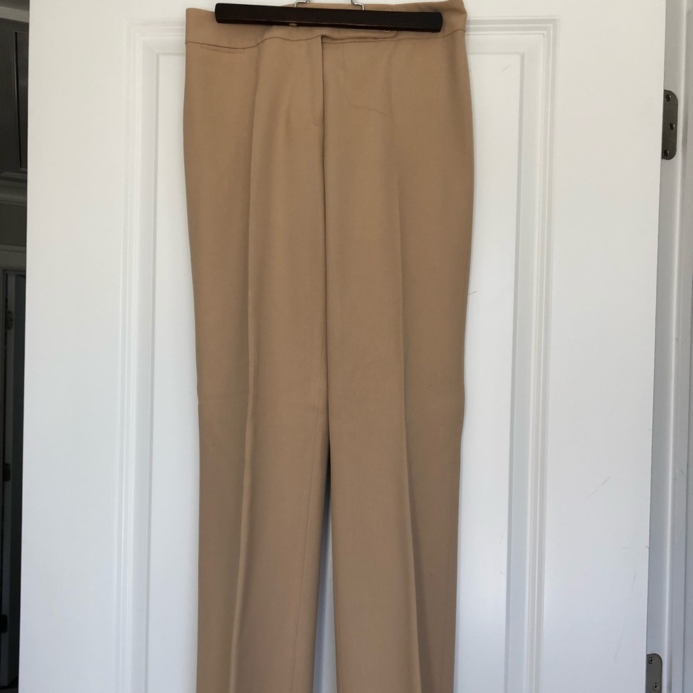 Like New! Ann Taylor Tan Flat-Front Trouser